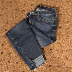 Harper Cut Off Skinny Jeans - Medium Wash